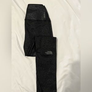 black sparkly north face leggings. size small. new w/o tags.
